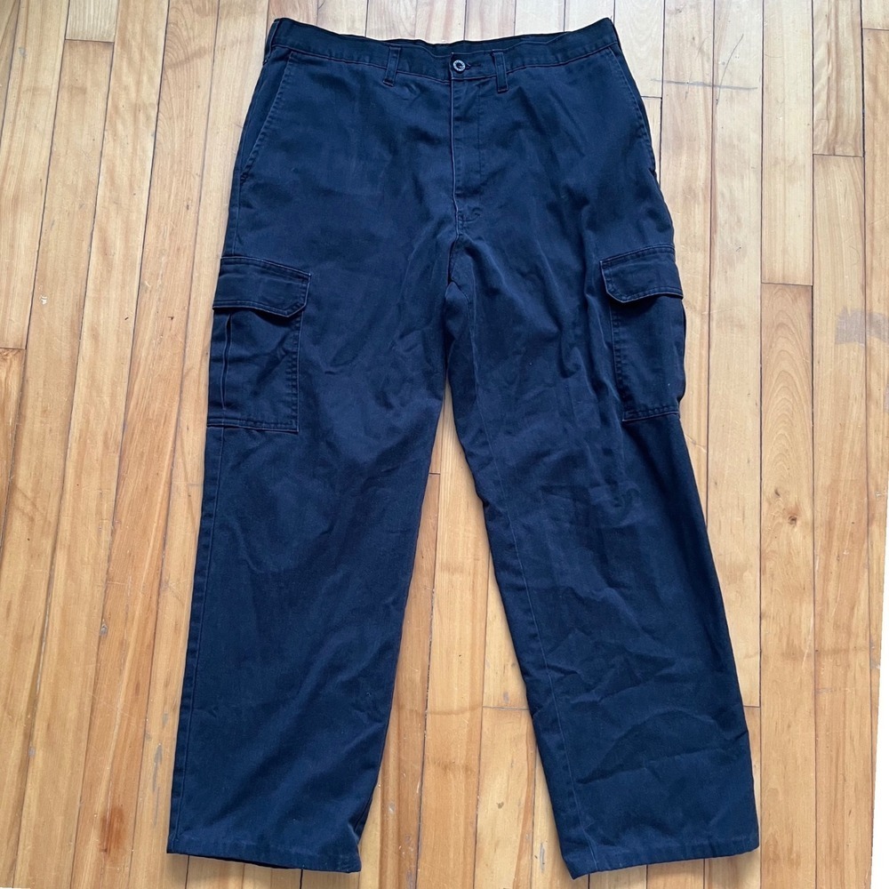 Dickies Mens Navy Blue Cargo Pants Size 36x32 Relaxed Fit Workwear Utility